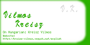 vilmos kreisz business card